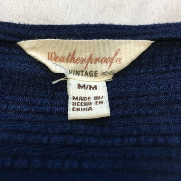 Weatherproof women's blouse size medium navy tie front - Picture 4 of 10